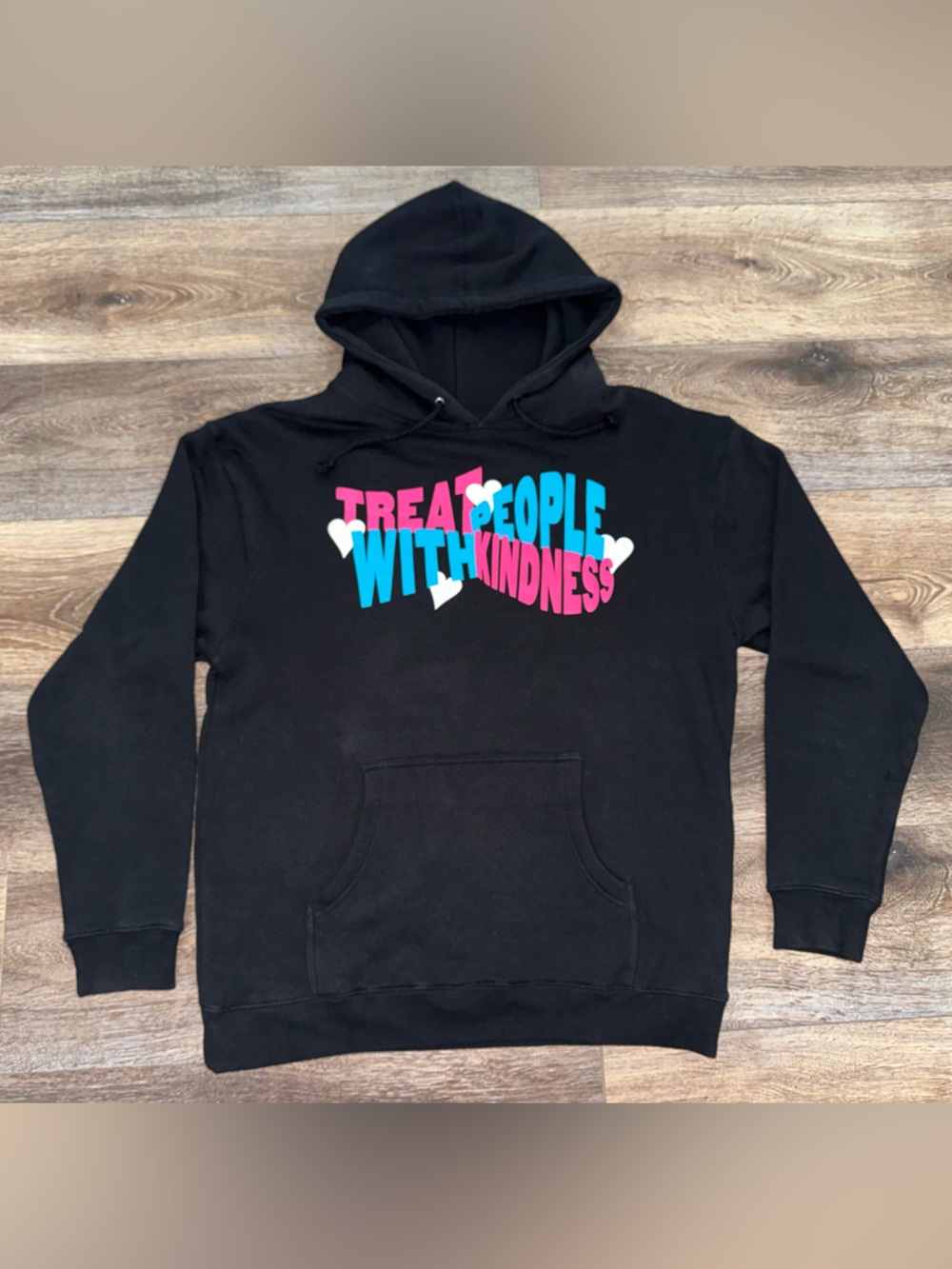 Harry Styles Treat People With Kindness Fine Line Era Black Unisex Hoodie Size L